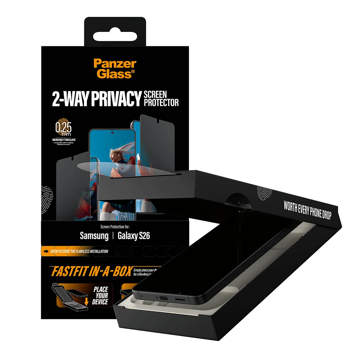 PanzerGlass Ultra-Wide Fit Alignerkit Galaxy S26 - Screen Protector, Privacy