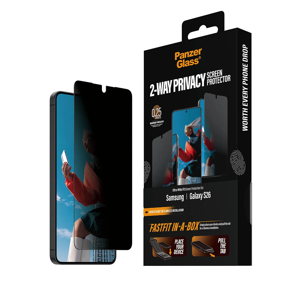 PanzerGlass Ultra-Wide Fit Alignerkit Galaxy S26 - Screen Protector, Privacy