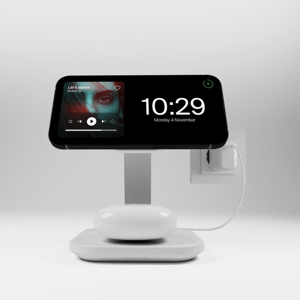 PURO Magnetic Wireless Charging Station 2in1, Qi2, white