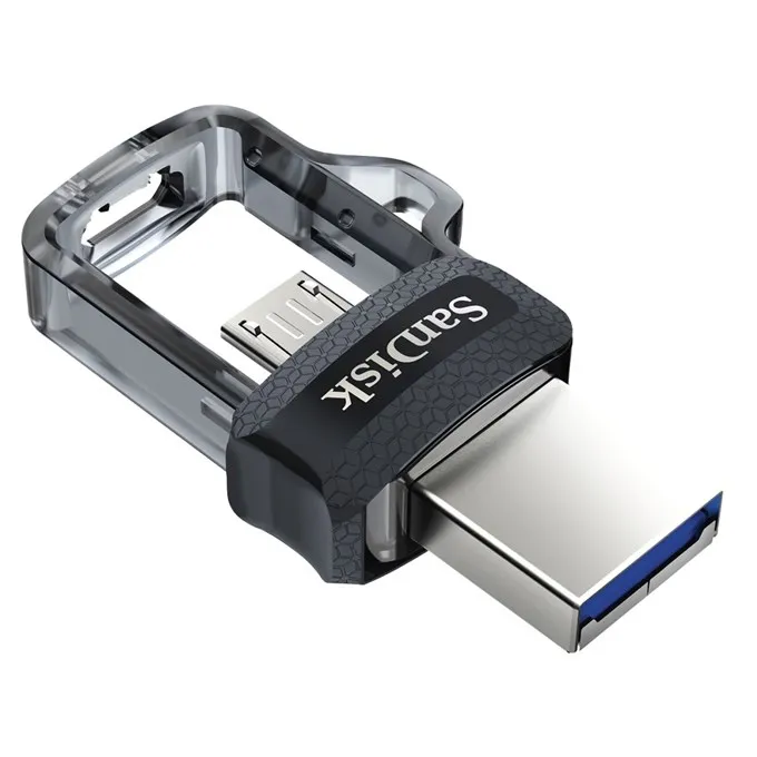 SanDisk Ultra Dual Drive m3.0 USB 3.0 128GB memory stick, Black/Gray
