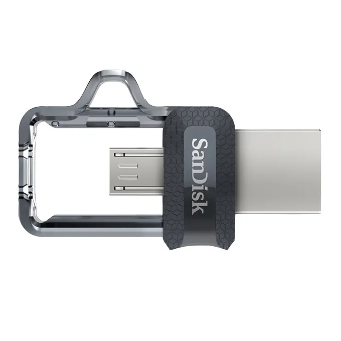 SanDisk Ultra Dual Drive m3.0 USB 3.0 128GB memory stick, Black/Gray