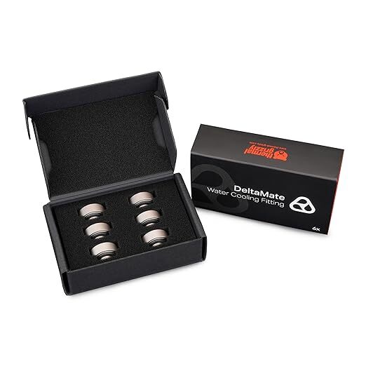 Thermal Grizzly DeltaMate Extender MF7, Water Cooling Extender Fitting, 7 mm, Matt Nickel
