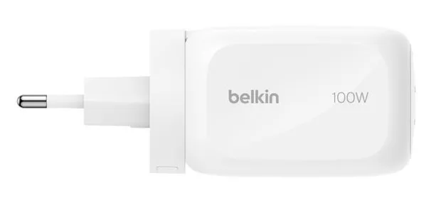 Belkin BoostCharge Pro 3-Port GaN Wall Charger 100W - Str&ouml;madapter, Vit