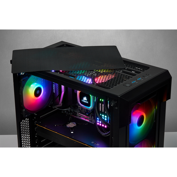 Corsair iCUE 220T RGB Airflow - miditower chassi, Svart