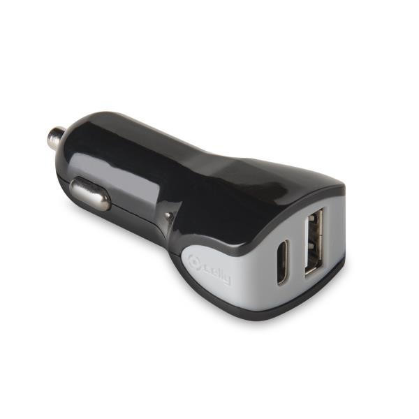 CELLY CAR CHARGER 2-PORT USB-C FAST CHARGE