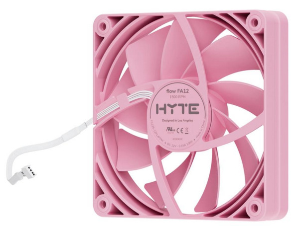 HYTE FA12 PWM Fan Kit, Fluid Dynamic Bearing, 120mm, 4-pack, Strawberry Milk