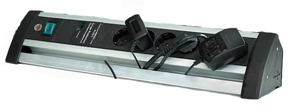 Brennenstuhl Office Line, grenuttag med 6xCEE 7/4 uttag, 1xCEE 7/7, sv