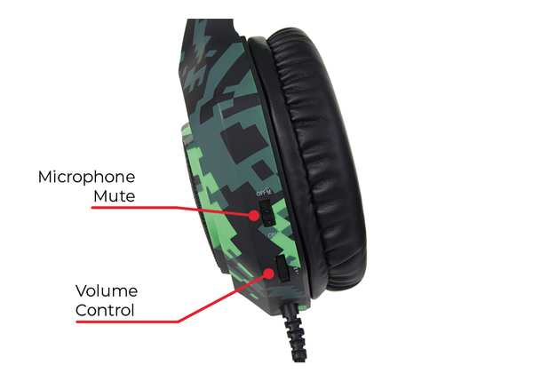 SUREFIRE Skirmish Gaming Headset, Green/Black