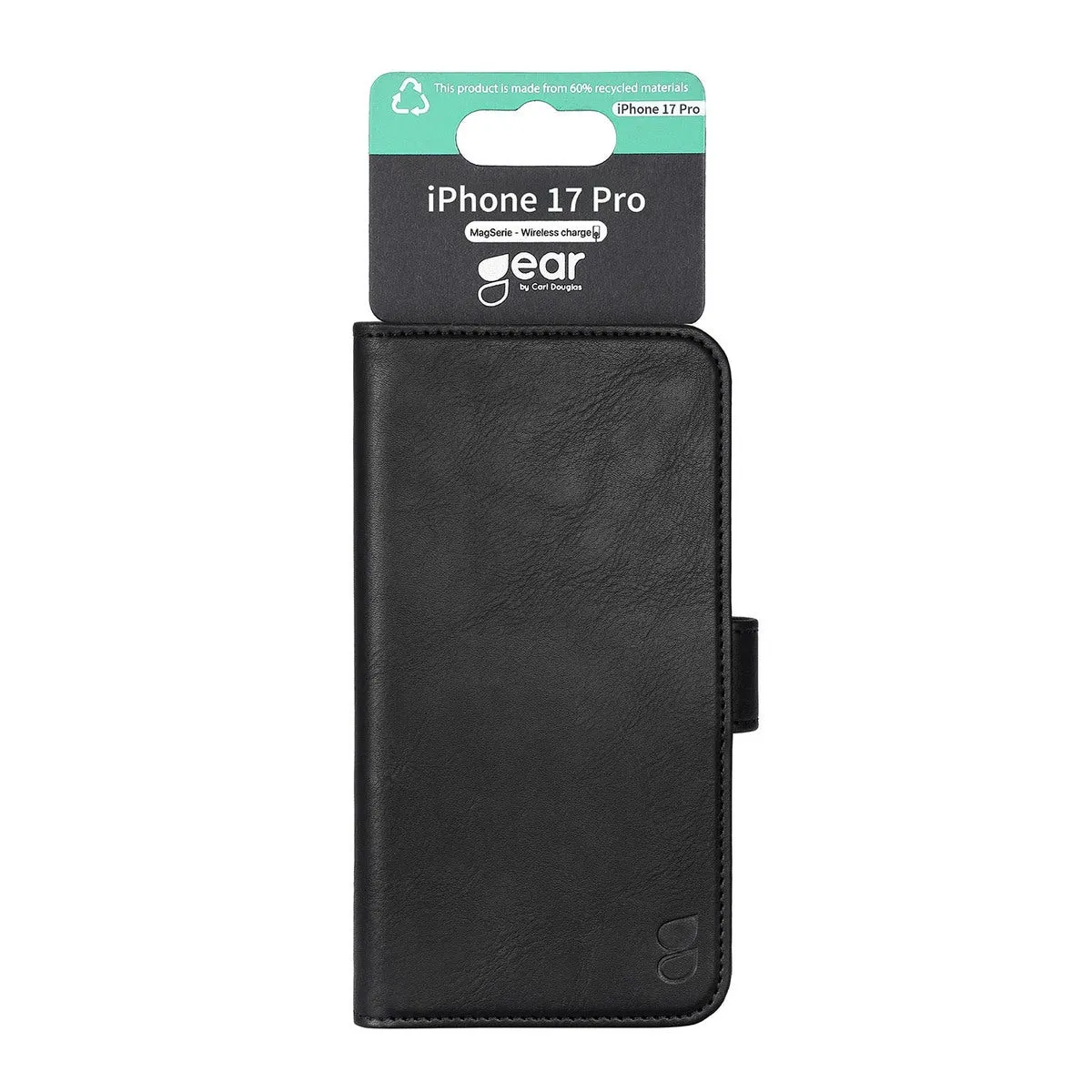 GEAR Classic MagSerie, iPhone 17 Pro -lompakkokotelo, musta