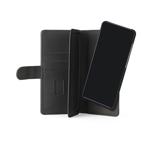 GEAR Wallet 7 Cards, Galaxy A71 - 2-in-1 Wallet Case, Black