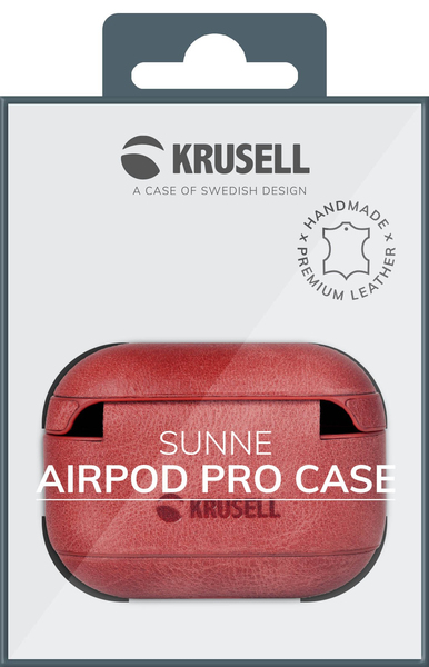 Krusell Sunne Case Apple AirPods Pro, Vintage Red
