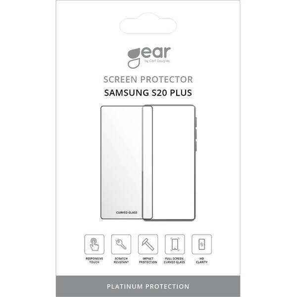 GEAR Glass Prot. 3D Full Cover Black Samsung S20 Plus