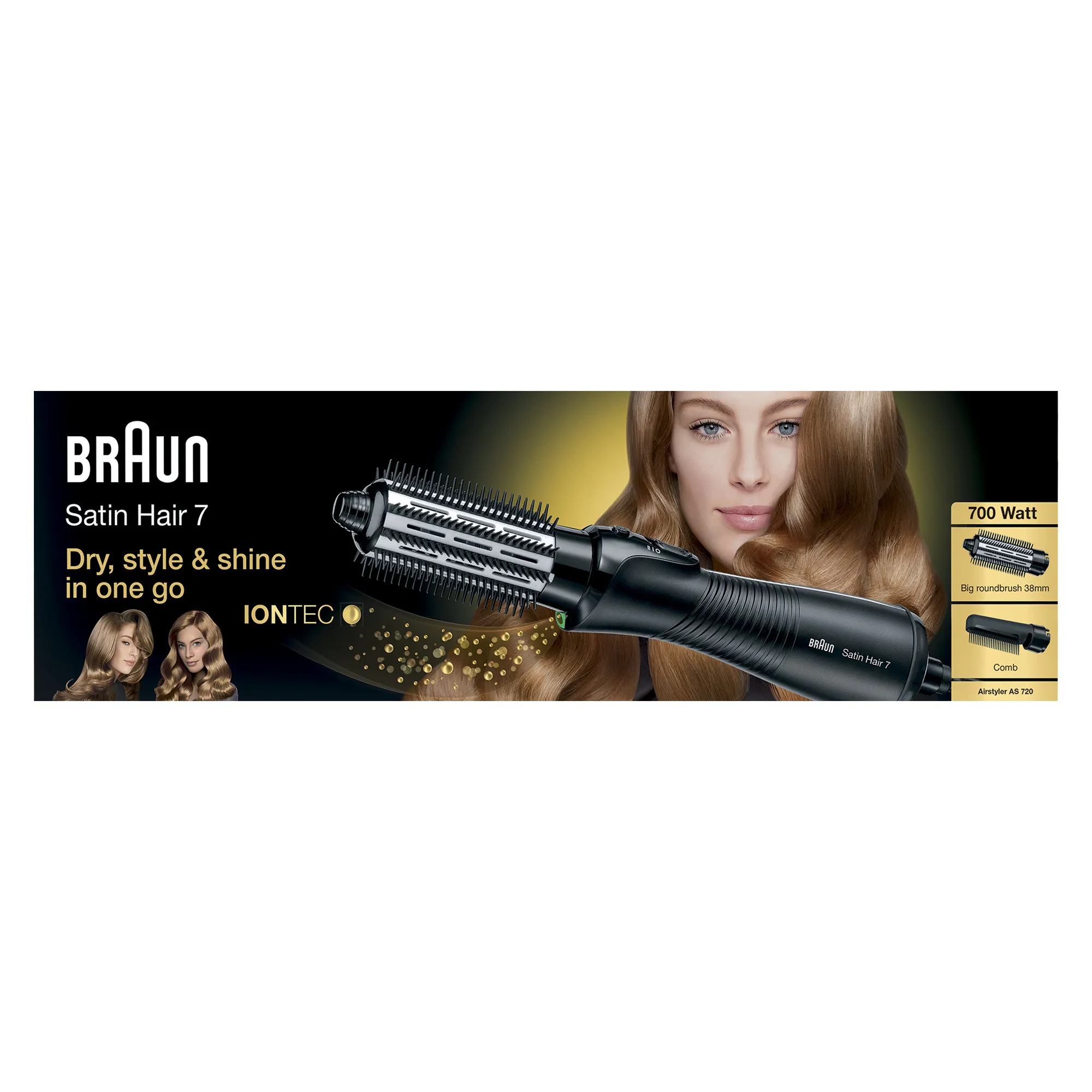 Braun Satin Hair 7 AS720 -l&auml;mp&ouml;harja, musta