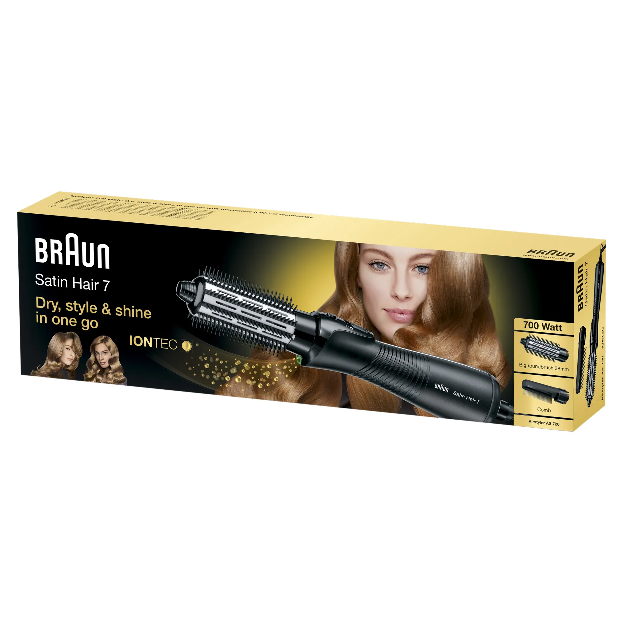 Braun Satin Hair 7 AS720 -l&auml;mp&ouml;harja, musta