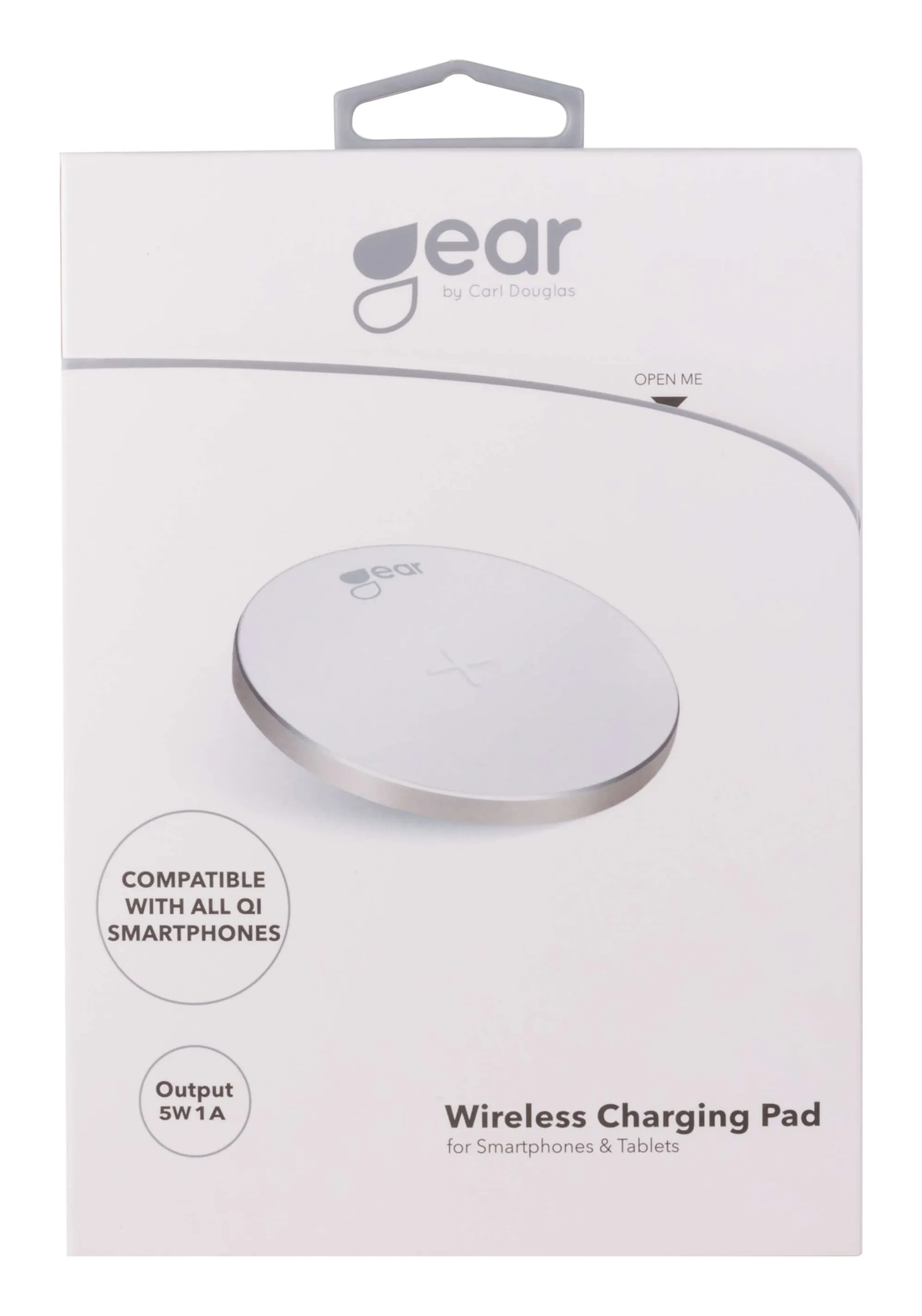 GEAR Tr&aring;dl&ouml;s QI Laddare 220V 5W 0,5-1A Vit