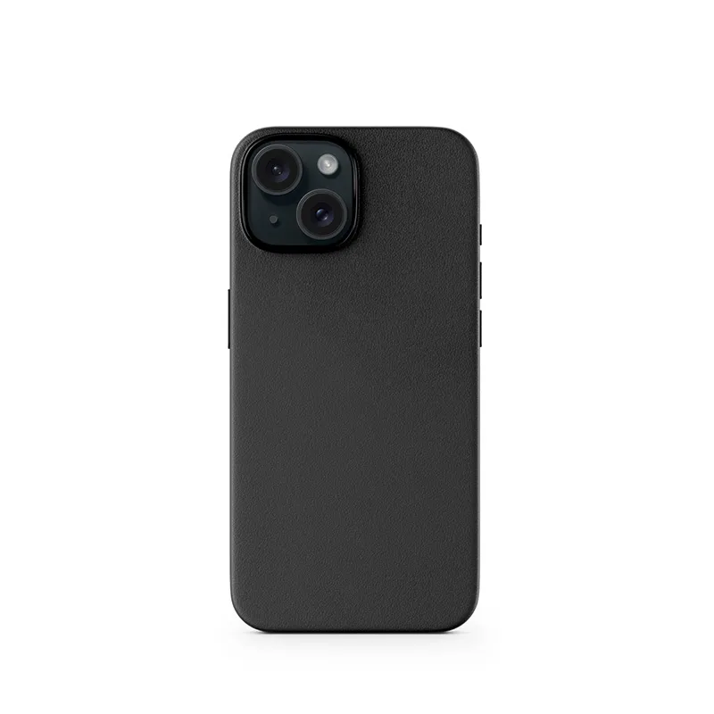 Epico Mag+ Leather Case, iPhone 15 - Case, Black