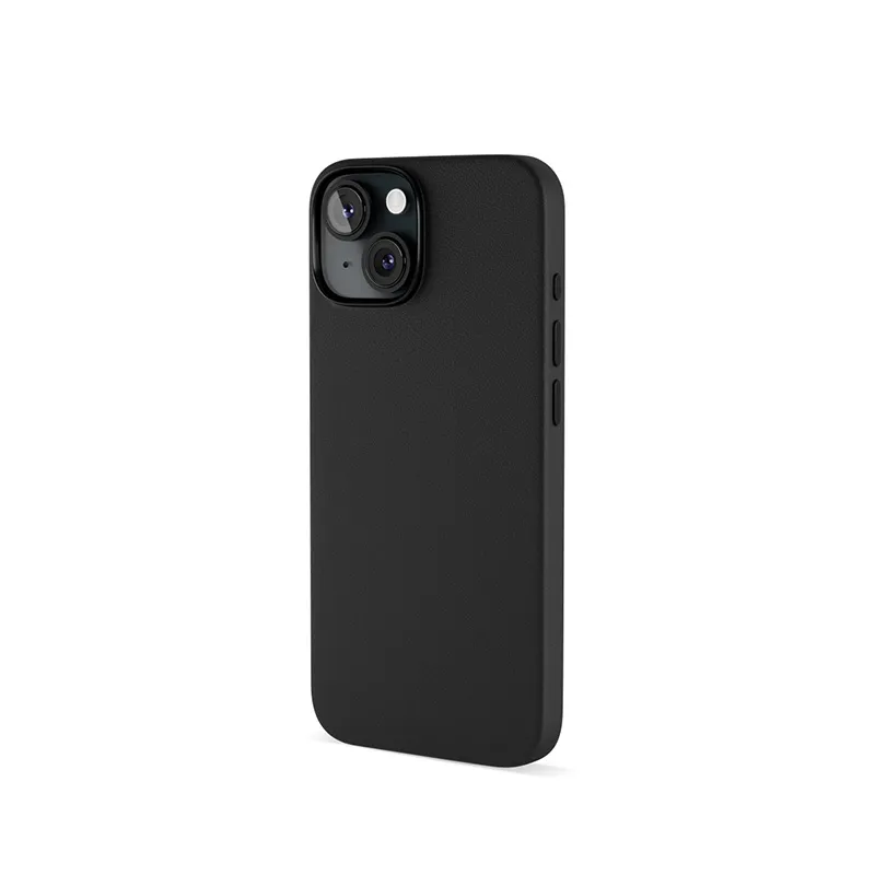 Epico Mag+ Leather Case, iPhone 15 - Case, Black