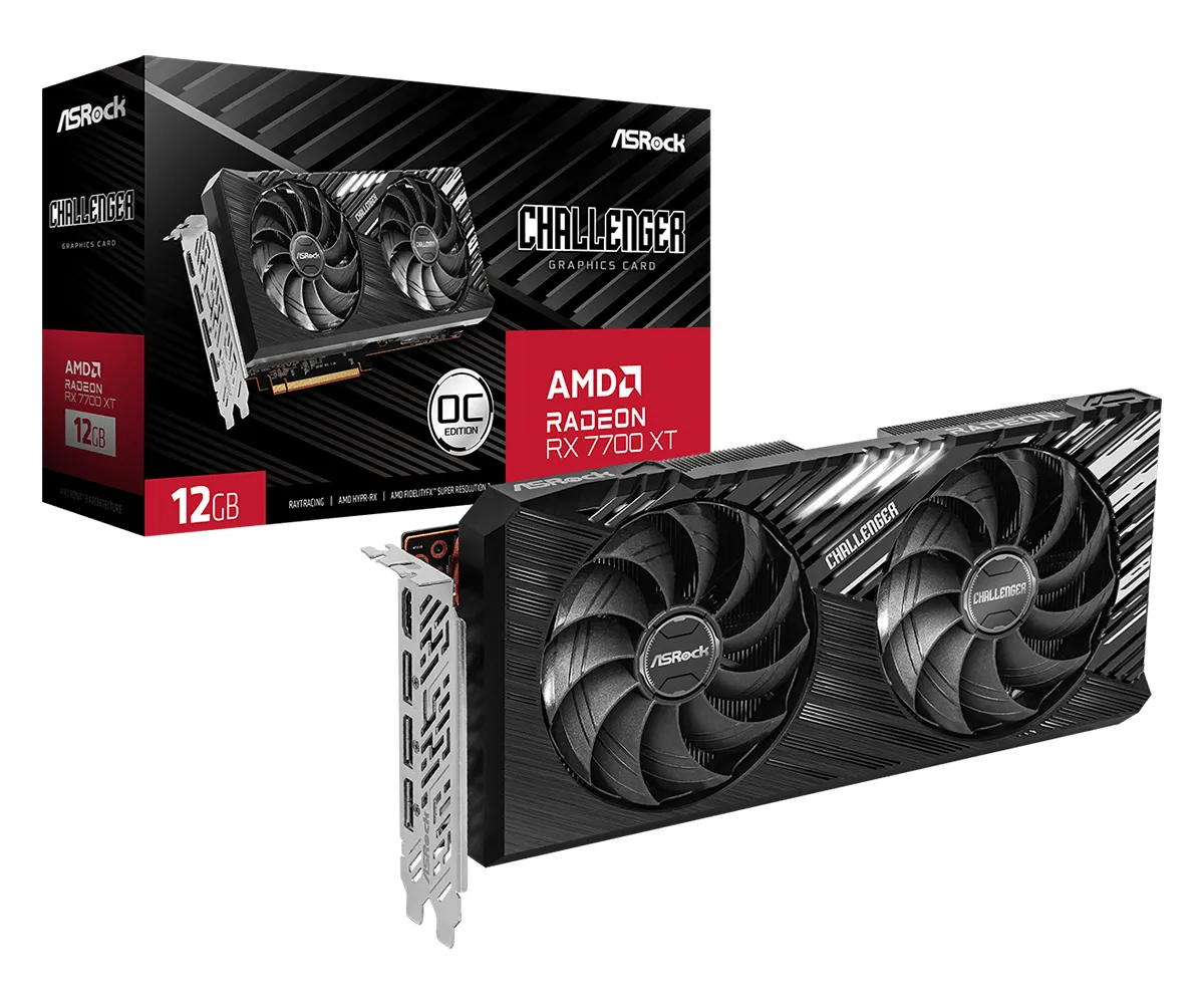 ASRock Radeon RX 7700 XT Challenger OC 12GB - Graphics card