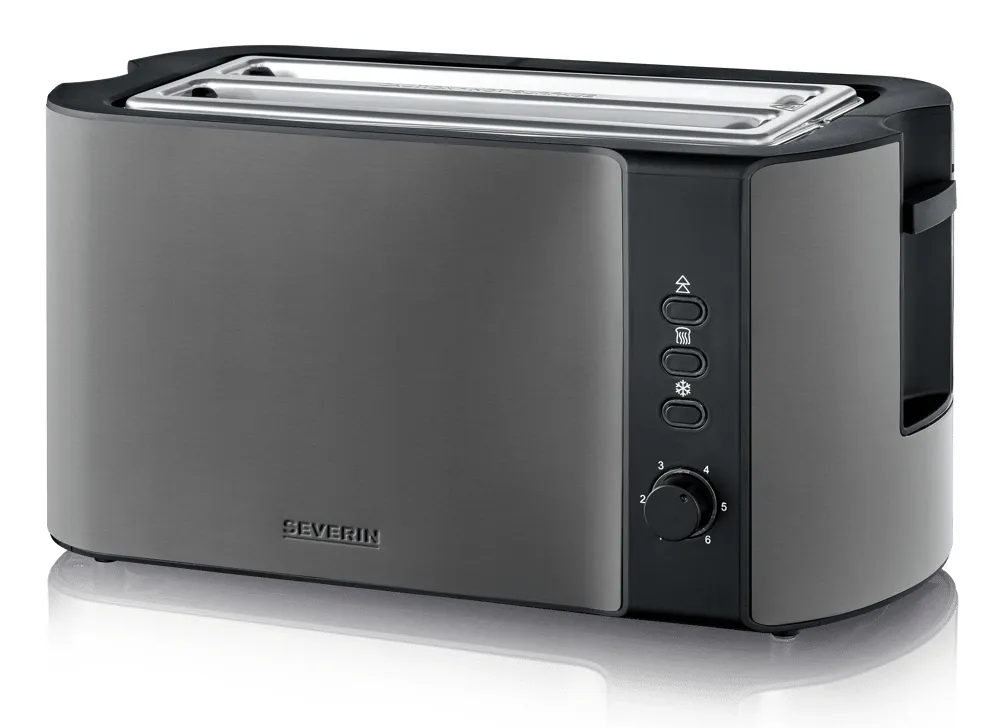 Severin AT9341 toaster, 4 slices, Dark Inox