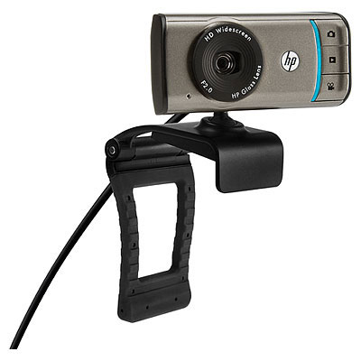 HP WebCam HD-3100 - Kannettavan tietokoneen verkkokamera - panorointi / kallistus - v&auml;ri - audio - Hi-Speed USB