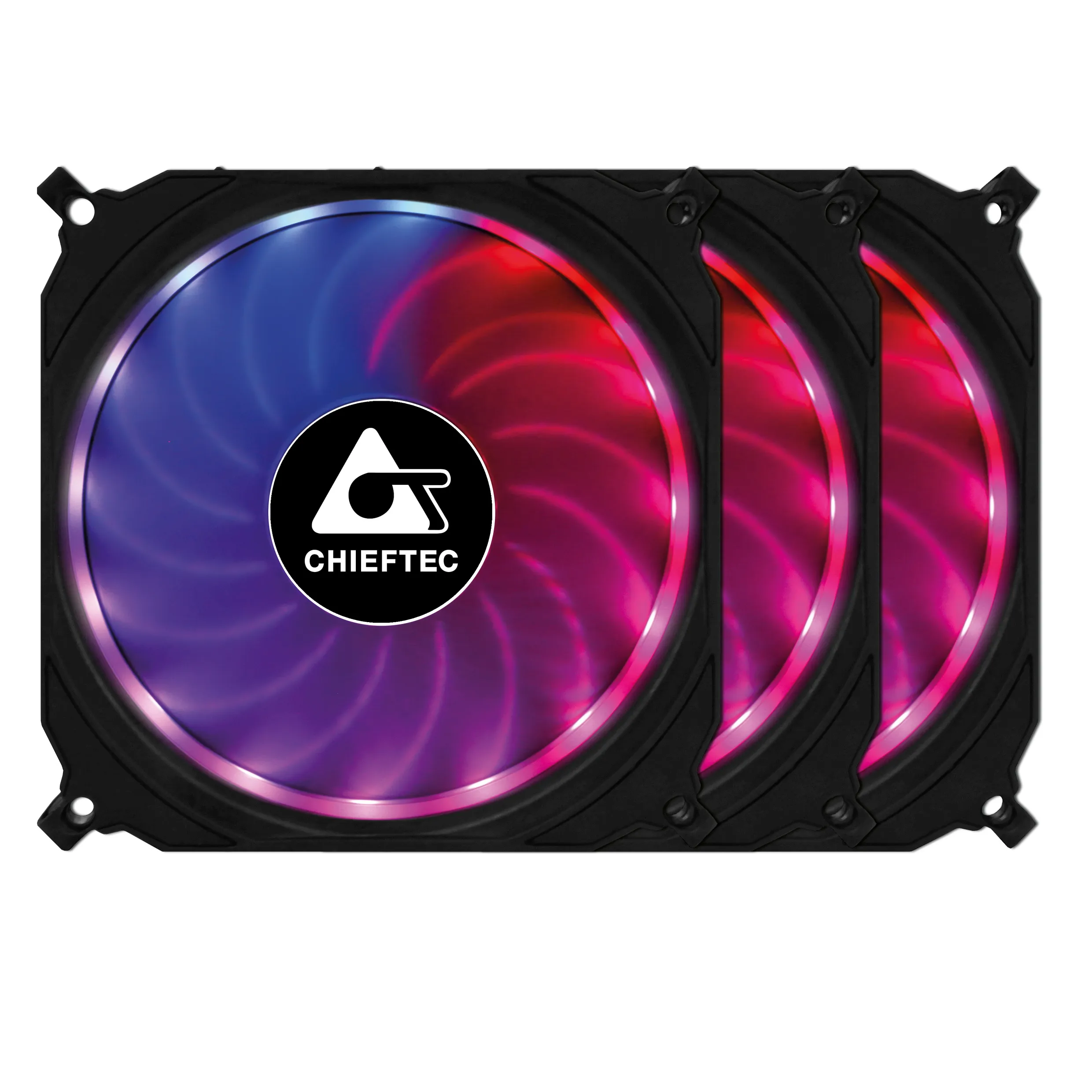 CHIEFTEC Tornado RGB, 120mm - case fan, black, 3pcs