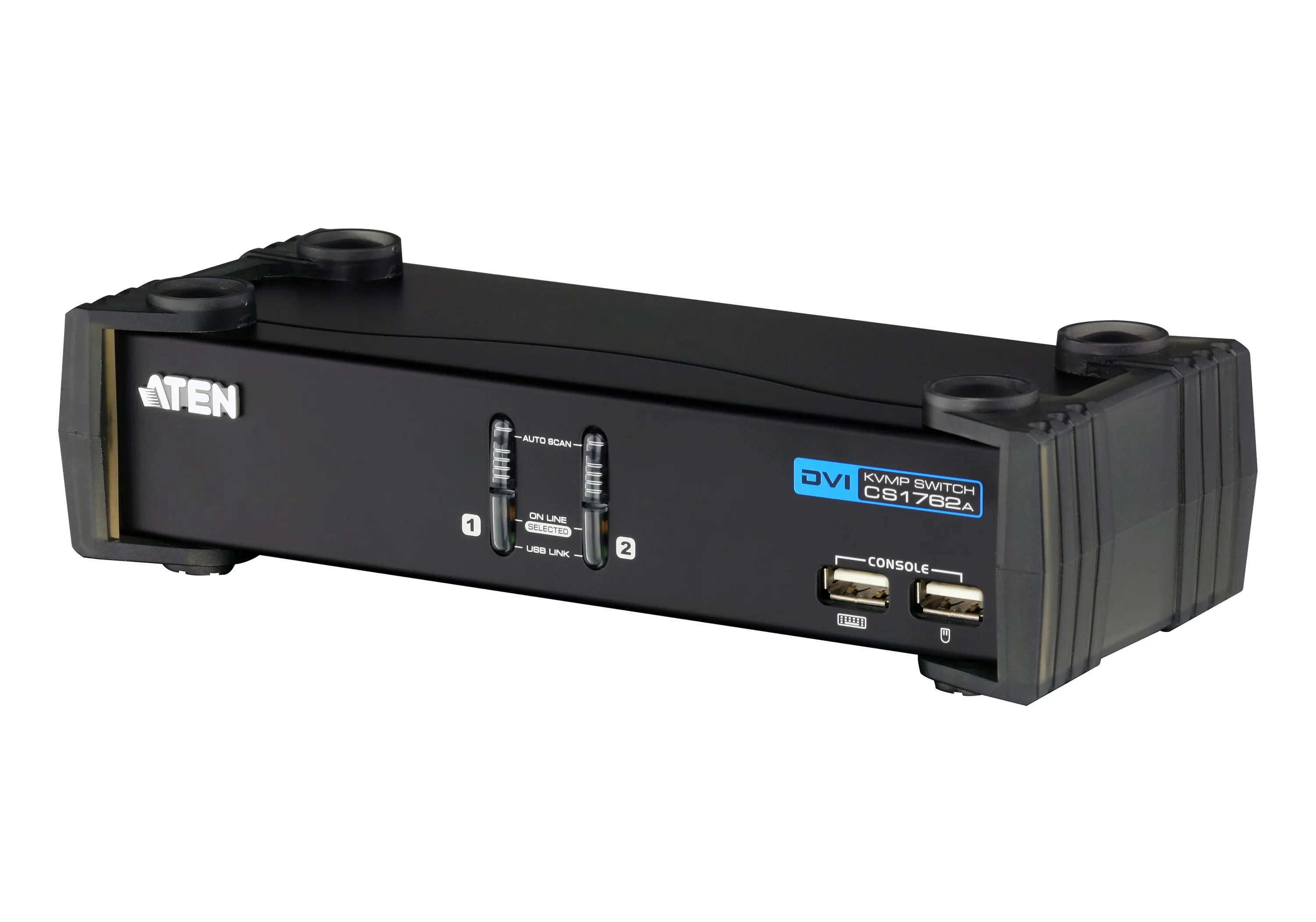 ATEN KVM-switch, 1 konsol styr 2 datorer, DVI/USB, 2 extra USB-portar