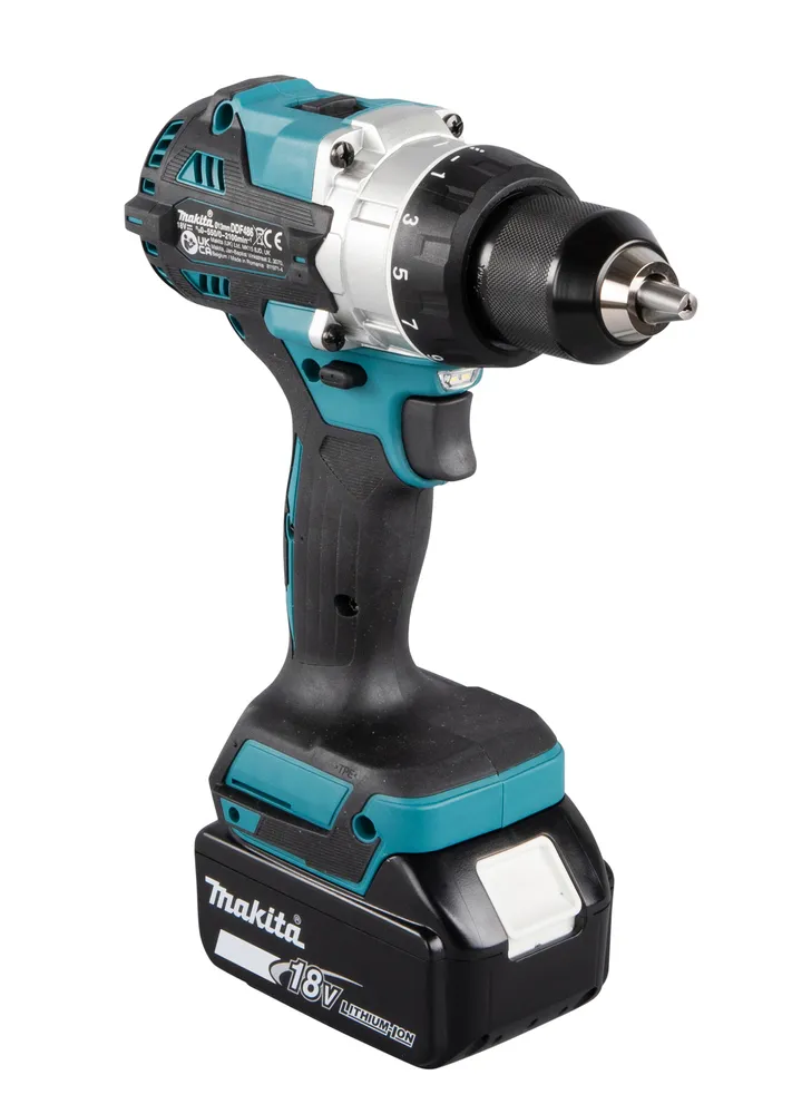 Makita DDF486RTJ Skruetrækker 2 batterier inkluderet Nøgleløs borepatron