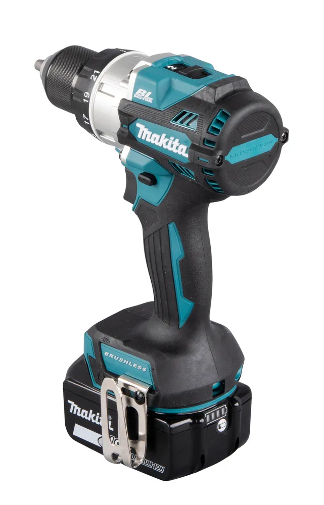 Makita DDF486RTJ Skruetr&aelig;kker 2 batterier inkluderet N&oslash;glel&oslash;s borepatron
