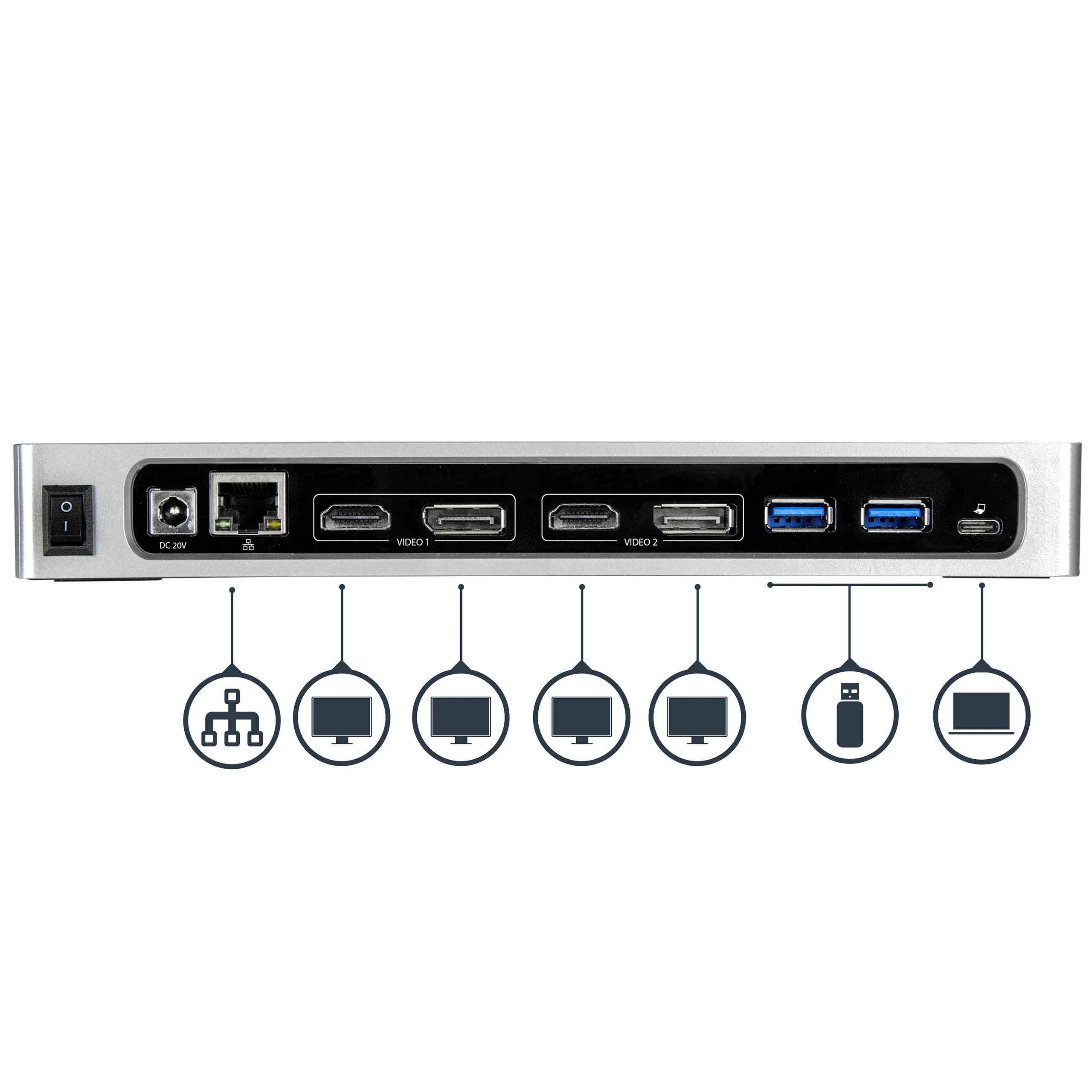 USB-C/USB 3.0 Docking Station Dual 4K