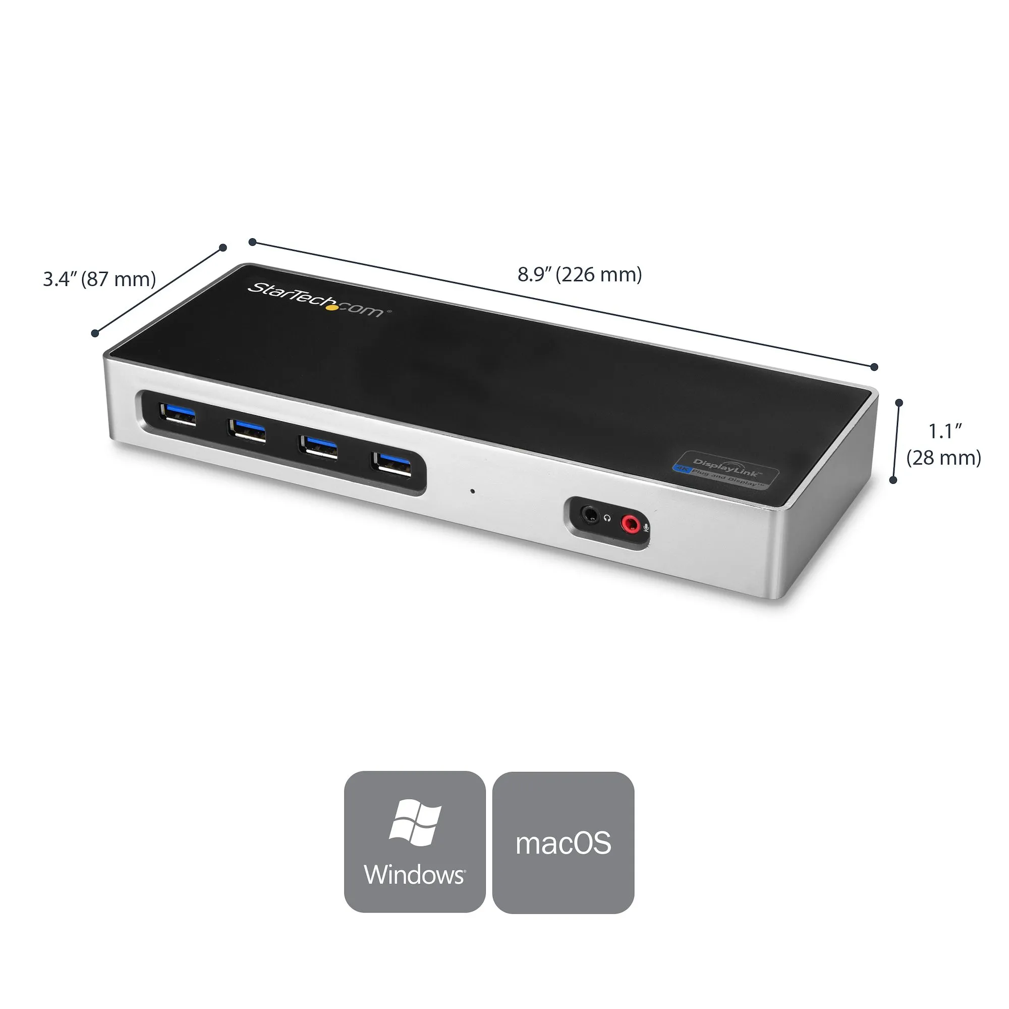 USB-C/USB 3.0 Docking Station Dual 4K