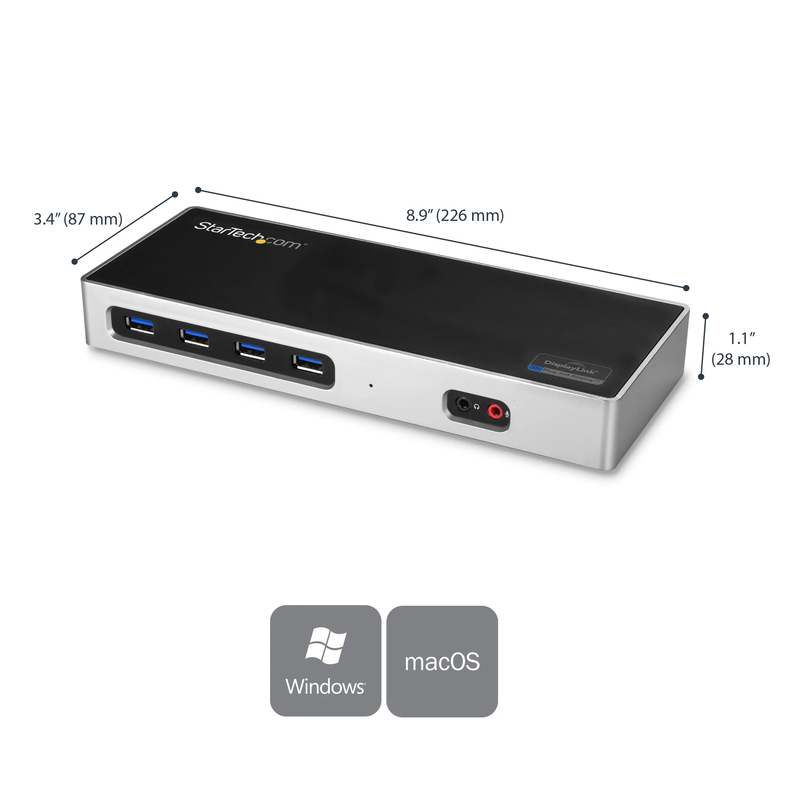 USB-C/USB 3.0 Docking Station Dual 4K