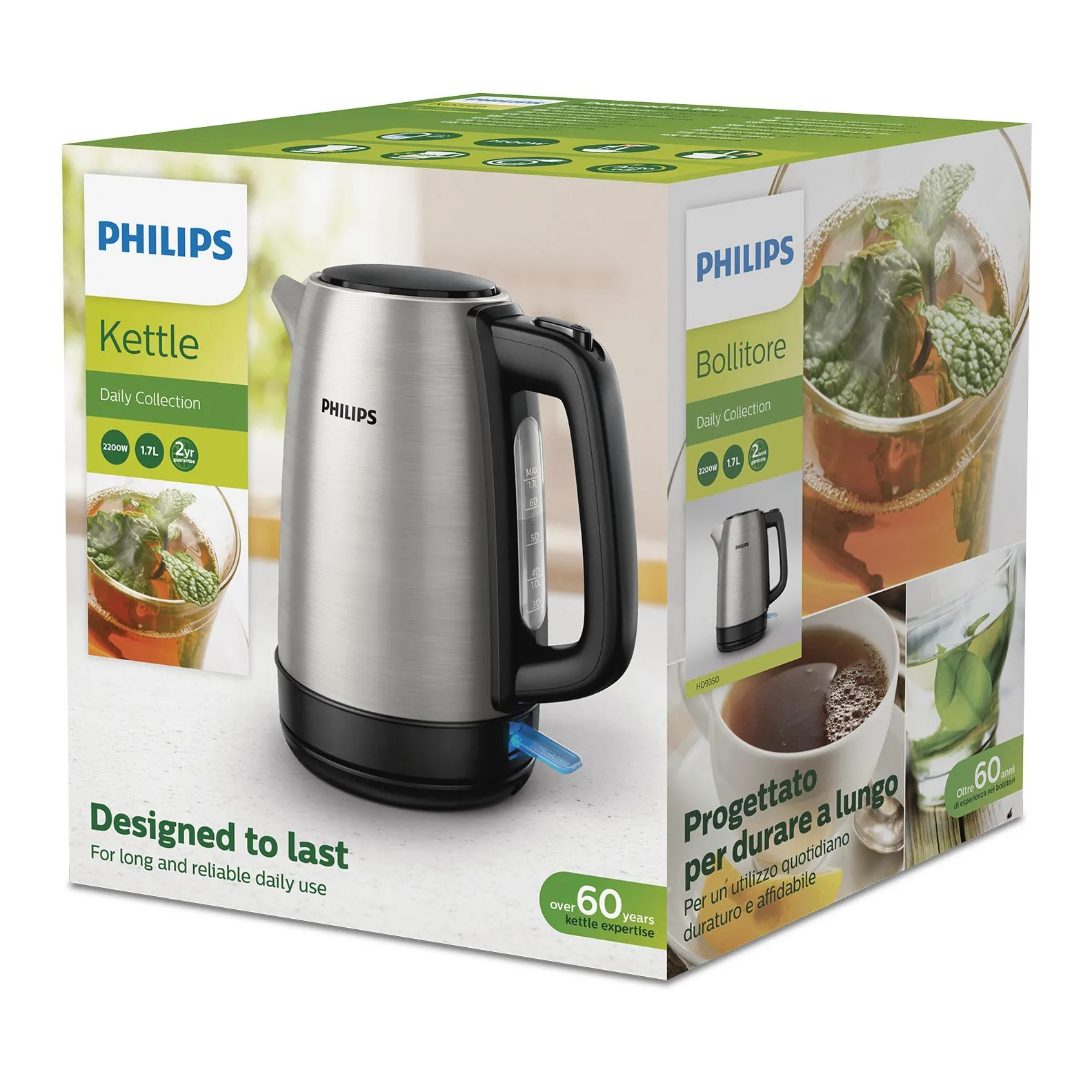 Philips Daily Collection HD9350 - electric kettle, steel