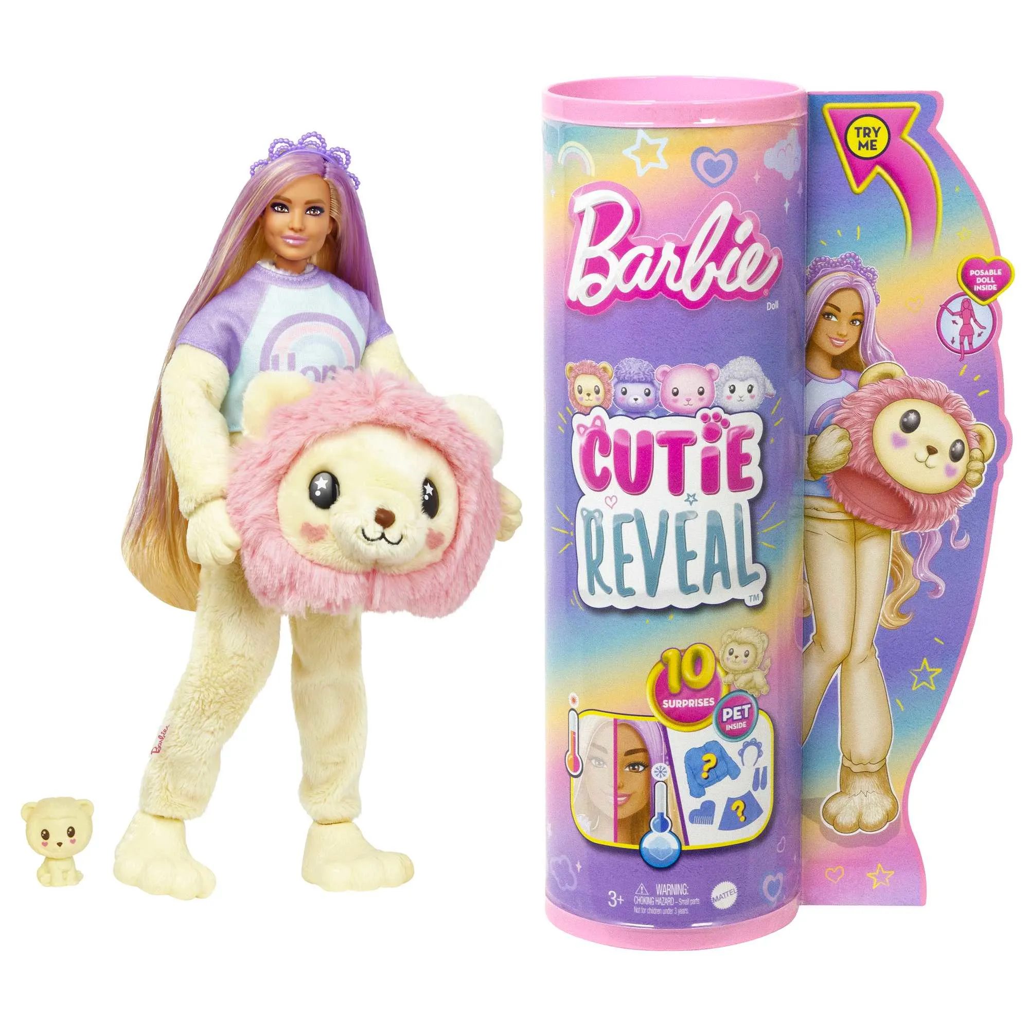 Mattel Barbie Cutie Reveal Cozy Cute Series - Lion Doll