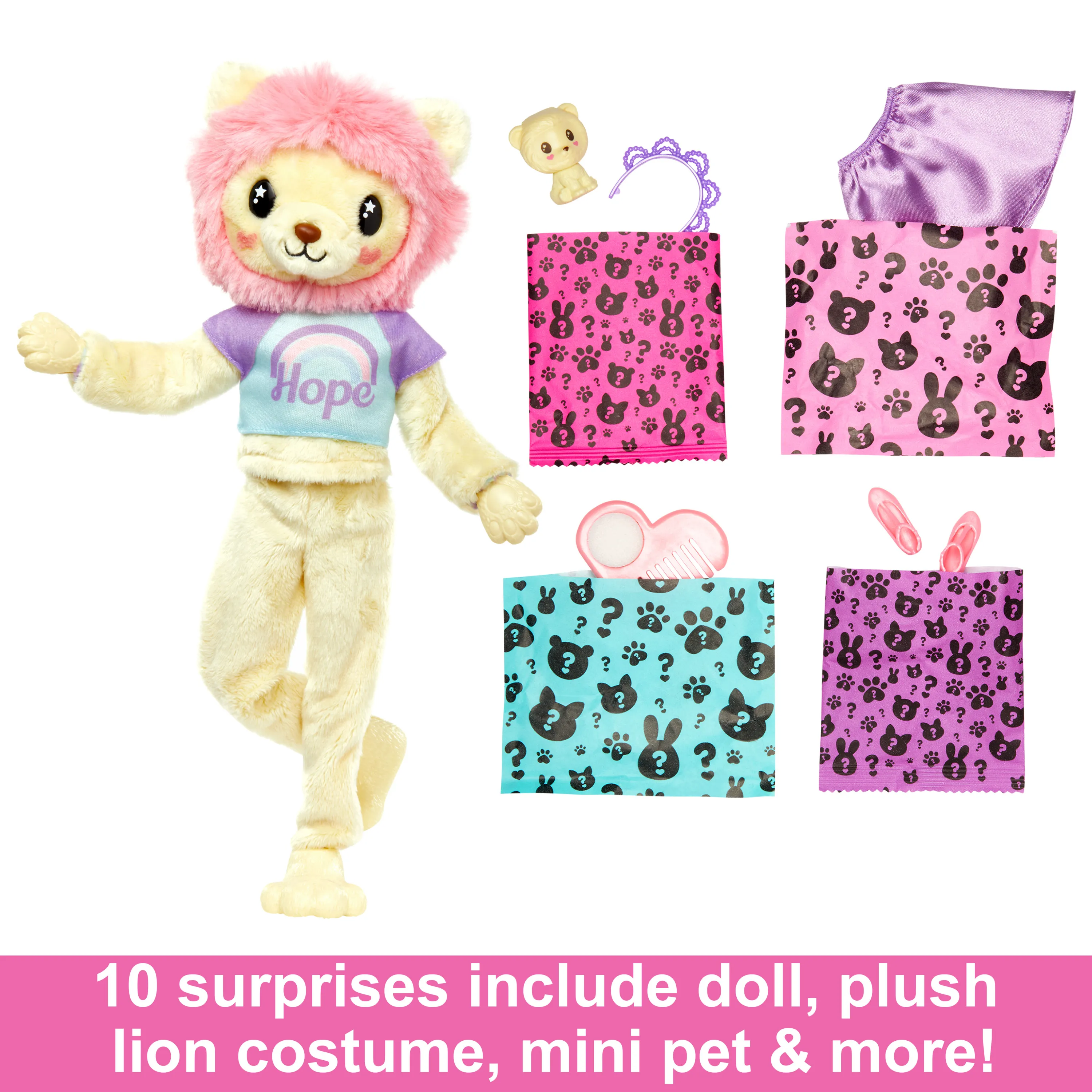 Mattel Barbie Cutie Reveal Cozy Cute Series - Lion Doll