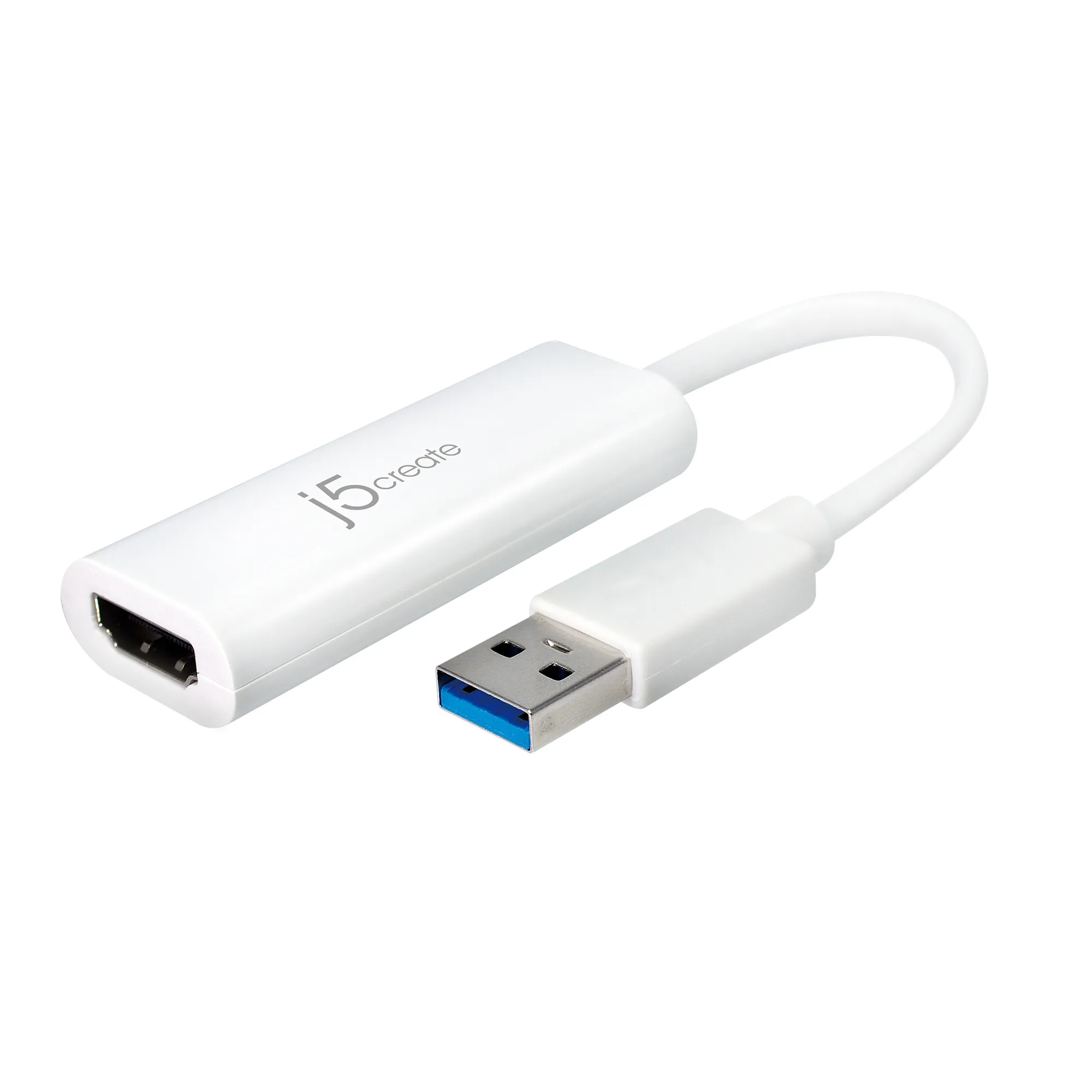 J5 Create USB to HDMI Multi-Monitor Adapter - adapter, White