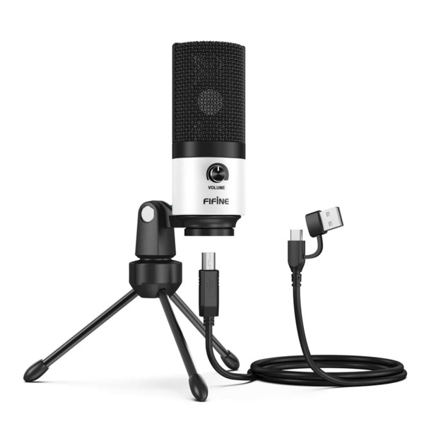 FIFINE K669BW, USB, Condenser Microphone, White
