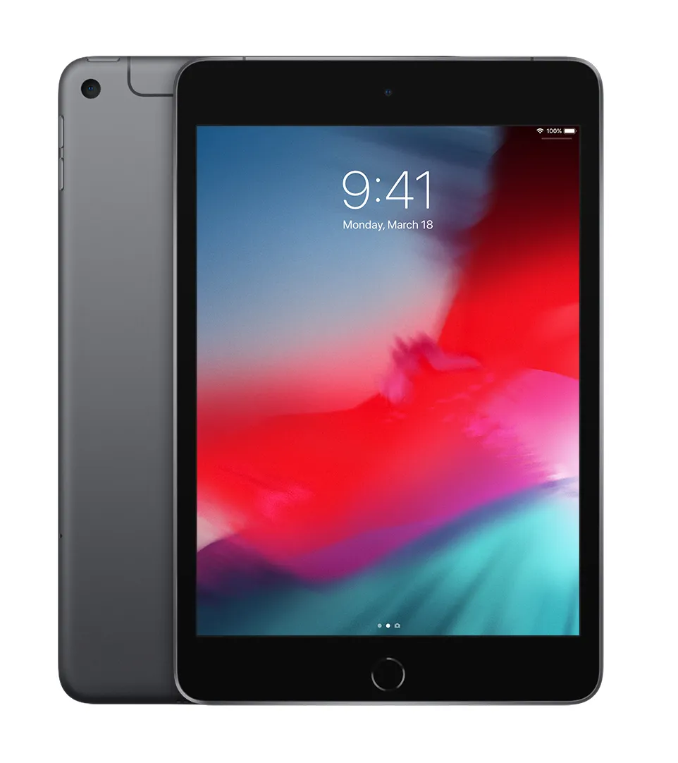 Apple iPad mini Wi-Fi + Cellular 256 Gt -tabletti, T&auml;htiharmaa (2019)