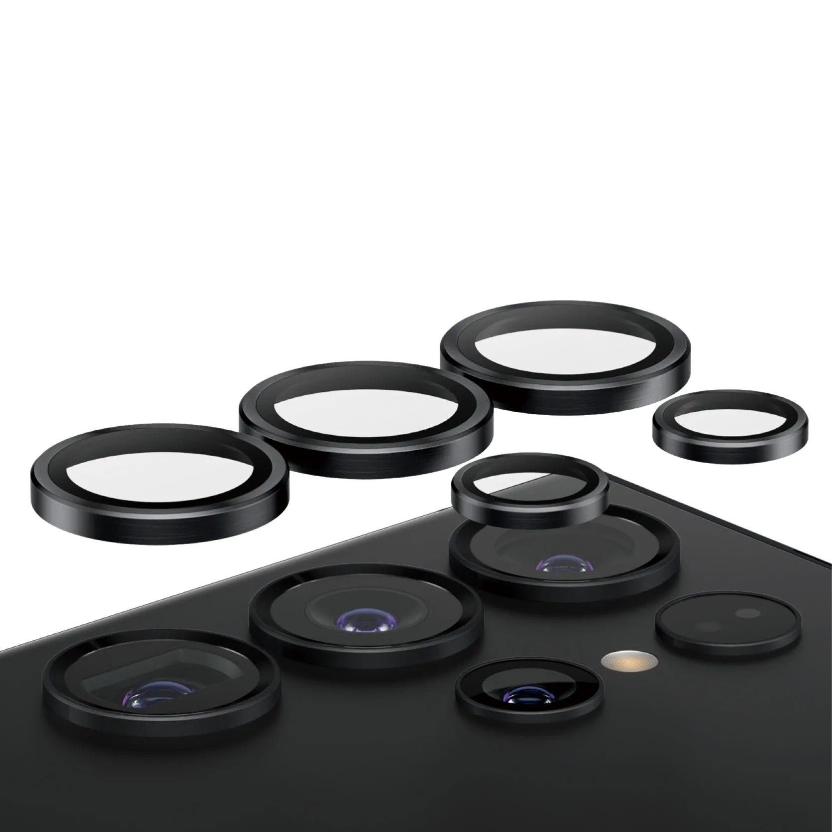 PanzerGlass Hoops Galaxy S24 Ultra Camera Lens Protector, Black