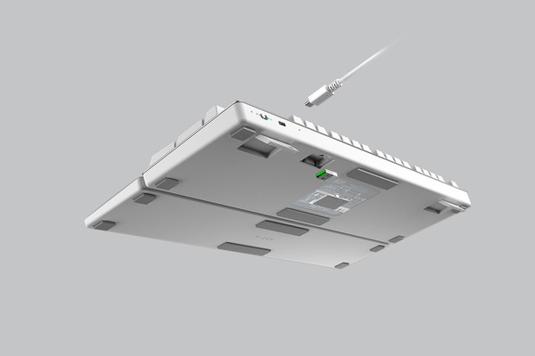 Razer Pro Type Ultra Wireless Mechanical Ergonomic Keyboard, Razer Yellow, White