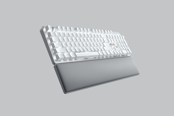 Razer Pro Type Ultra Wireless Mechanical Ergonomic Keyboard, Razer Yellow, White