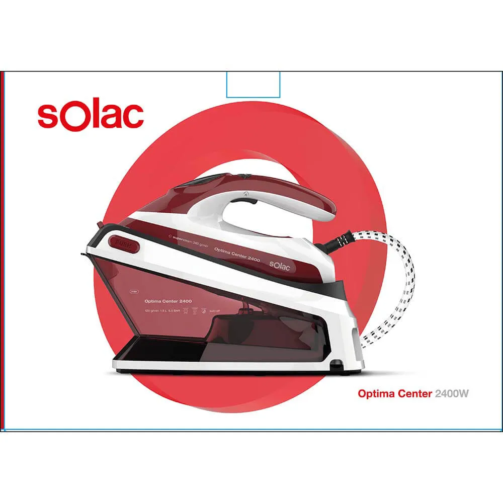 Solac Optima Center 2400 -h&ouml;yrysilitysrauta Kosteusasema, 1.5l