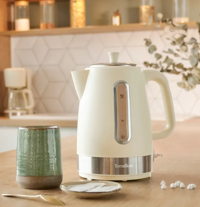 Terraillon Sunrise TER15419 kettle, 1.7L, 2200W, Cream