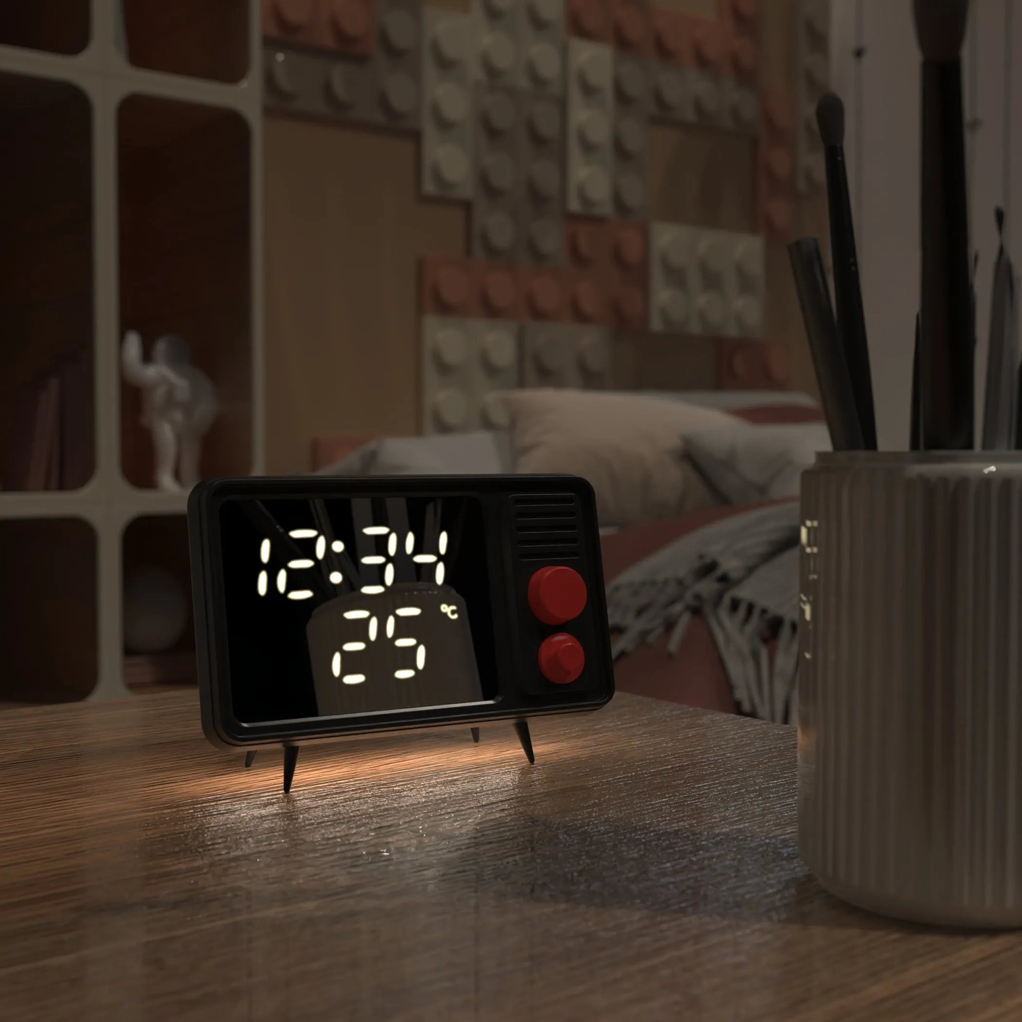 MOB TVC-80 - alarm clock, grå