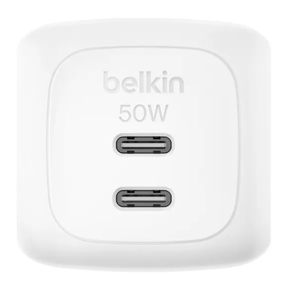 BELKIN 50W Dual USB-C PD PPS, White