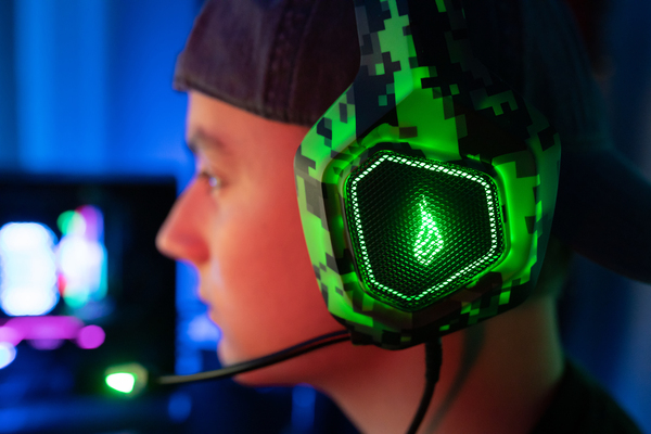 SUREFIRE Skirmish Gaming Headset, Green/Black