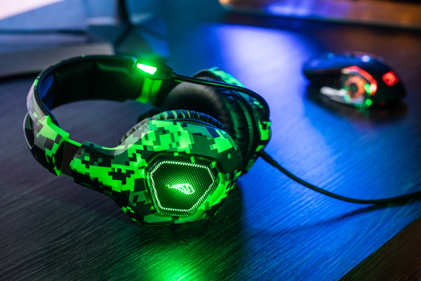 SUREFIRE Skirmish Gaming Headset, Green/Black