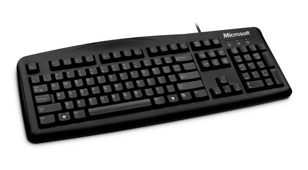 MS Wired Keyboard 200 for Business USB Port English International Europe 1 License For Business Black