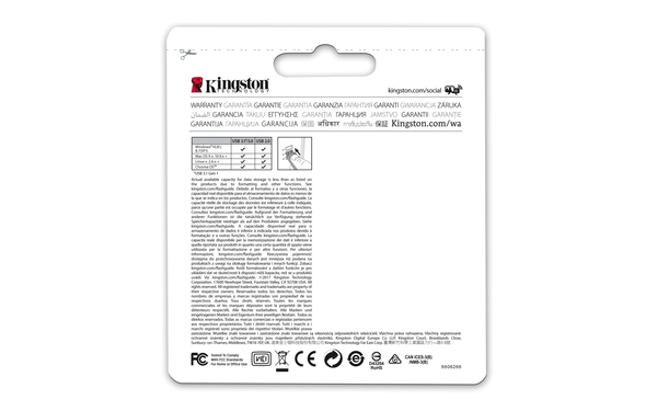 Kingston 64GB DataTraveler Elite G2 USB 3.0 - memory stick, Black