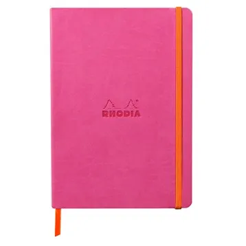 Rhodiarama soft A5 fuchsia ruled ivory