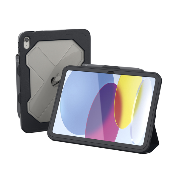 Zagg Rugged Messenger -iPad 10.9 G10 Suojakotelo, hiilenvärinen